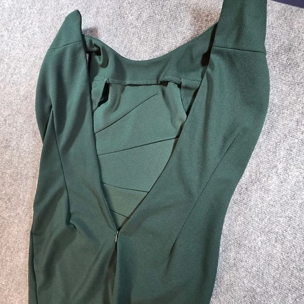 Calvin Klein Forest Green Sheath Dress Womens 6P Petite - Picture 4 of 7